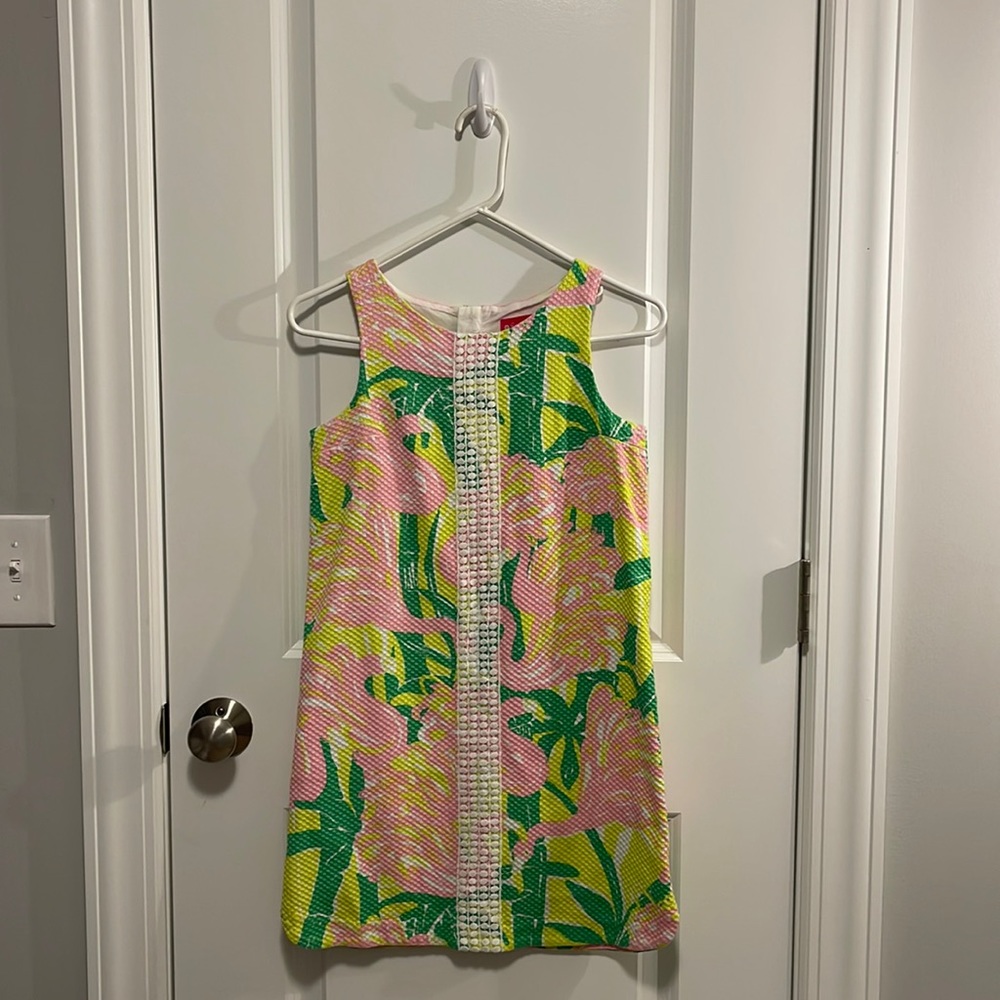 Pink and green summer dress